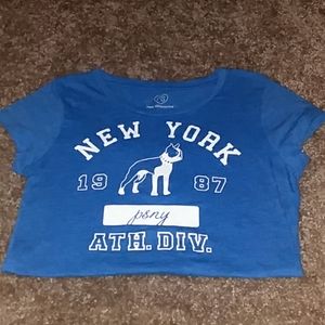 Blue short sleeved shirt